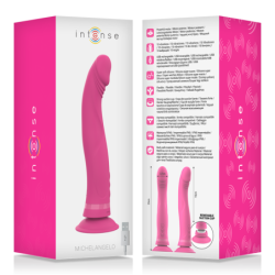 VIBRADOR DE SILICONA ROSA INTENSO - MICHELANGELO