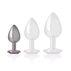 INTENSO - TAPÓN ANAL DE METAL DE ALUMINIO CON CRISTAL VIOLETA TALLA S