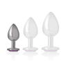 INTENSO - TAPÓN ANAL DE METAL DE ALUMINIO CON CRISTAL VIOLETA TALLA S