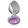 INTENSO - TAPÓN ANAL DE METAL DE ALUMINIO CON CRISTAL VIOLETA TALLA L