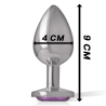 INTENSO - TAPÓN ANAL DE METAL DE ALUMINIO CON CRISTAL VIOLETA TALLA L