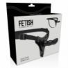 Arnés de sumisión fetichista - Silicona negra para el punto G, 16 cm