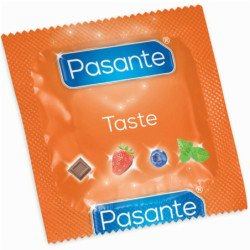 PASANTE - PRESERVATIVOS SABOR FRESA, BOLSA DE 144 UNIDADES