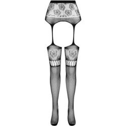 PASIÓN - S030 MEDIAS CON LIGUERO NEGRO TALLA ÚNICA