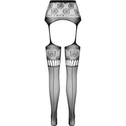 PASIÓN - S030 MEDIAS CON LIGUERO NEGRO TALLA ÚNICA