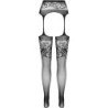 PASSION - S029 MEDIAS CON LIGUERO NEGRO TALLA UNICA