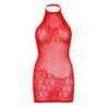 LEG AVENUE - MINI VESTIDO CON PEDRERÍA TALLA ÚNICA - ROJO