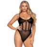 LEG AVENUE - CONJUNTO DE BODY Y FALDA TALLA ÚNICA