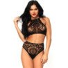 LEG AVENUE - SET 2 PIEZAS TOP Y PANTIES S/M