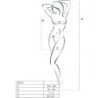 PASSION - BS101 BODYSTOCKING BLANCO TALLA UNICA