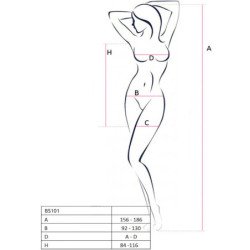 PASSION - BODY STOCKING NEGRO BS101 TALLA ÚNICA