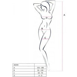 PASSION - BS098 BODYSTOCKING ROJO TALLA UNICA