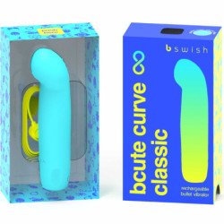 B SWISH - VIBRADOR RECARGABLE CLÁSICO INFINITO DE CURVA BCUTE DE SILICONA AZUL