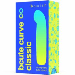 B SWISH - VIBRADOR RECARGABLE CLÁSICO INFINITO DE CURVA BCUTE DE SILICONA AZUL