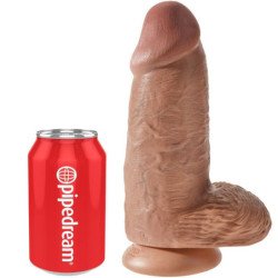 KING COCK - PENE REALISTA Y GRUESO DE 23 CM CARAMELO