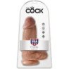 KING COCK - PENE REALISTA Y GRUESO DE 23 CM CARAMELO