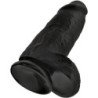 KING COCK - PENE REALISTA Y GRUESO DE 23 CM NEGRO
