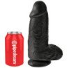 KING COCK - PENE REALISTA Y GRUESO DE 23 CM NEGRO