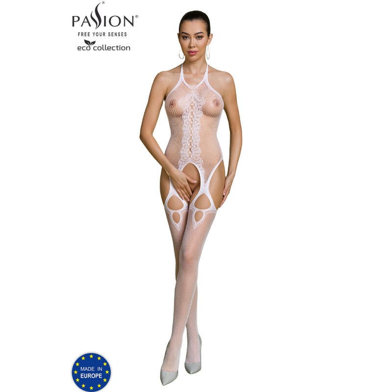 PASIÓN - COLECCIÓN ECOLÓGICA BODY STOCKING ECO BS013 BLANCO