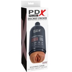 PDX PLUS - MASTURBADOR STROKER DISEÑO DE BOTELLA DISCRETO EXFOLIANTE SUAVE CHAMPÚ DE CARAMELO