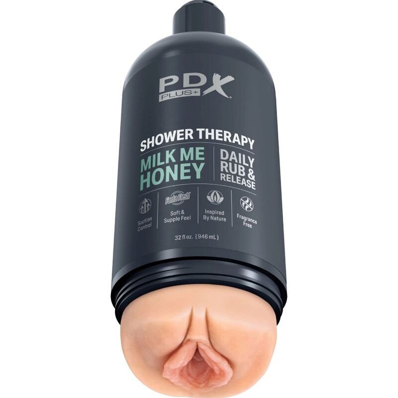 PDX PLUS - MASTURBADOR STROKER DISEÑO DISCRETO DE LA BOTELLA DE CHAMPÚ MILK ME HONEY