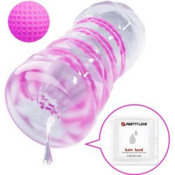 PRETTY LOVE - MASTURBADOR MASCULINO DE FANTASÍA CON ESPIRAL INTERNA Y BOLAS TRANSPARENTES