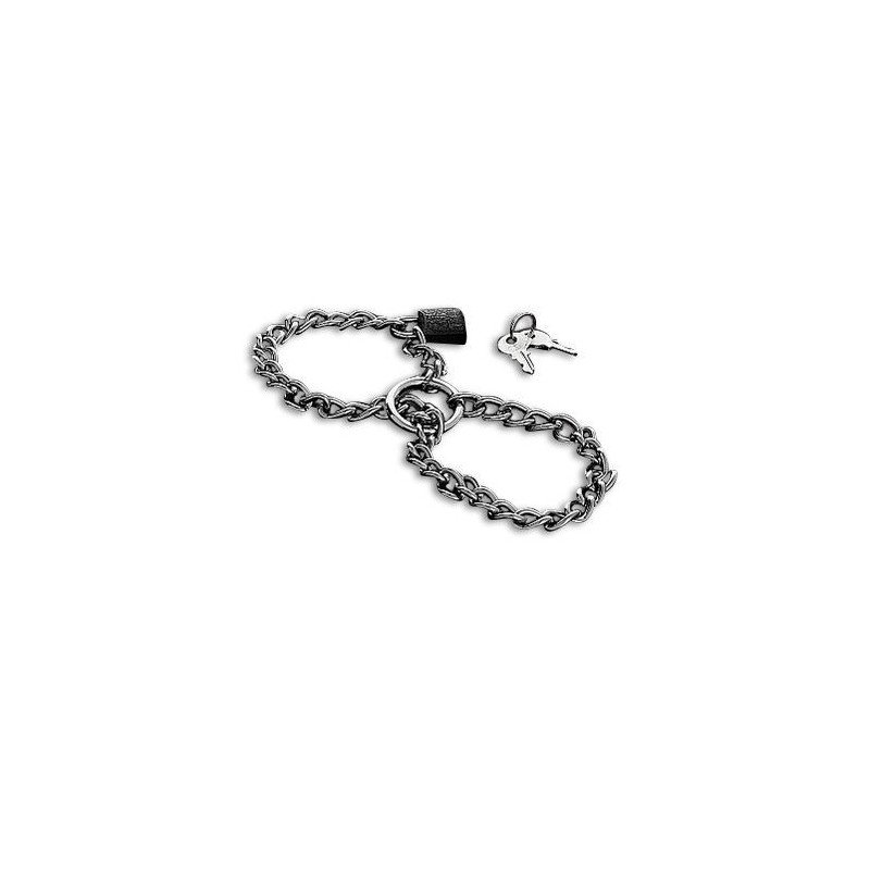 ESPOSAS DE METAL RESISTENTE CON CADENA DE ACERO INOXIDABLE.