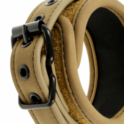 ORIGEN FETISH SUBMISSIVE - PULSERAS DE TOBILLO DE CUERO VEGANO CON FORRO DE NEOPRENO