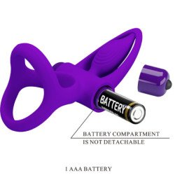 PRETTY LOVE - ANILLO VIBRADOR DE SILICONA VIOLETA CON 10 VIBRACIONES