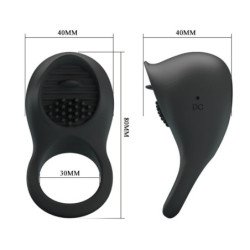PRETTY LOVE - ANILLO VIBRATORIO PARA EL PENE CON LENGUA NEGRA