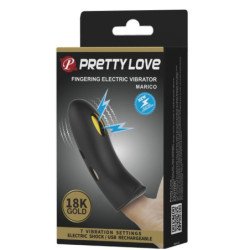 PRETTY LOVE - MARICO BLACK ELECTRO-ESTIMULADOR CUBIERTA PARA DEDOS