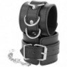 OSCURIDAD - TOBILLERAS DE CUERO NEGRO AJUSTABLES