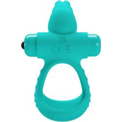 PRETTY LOVE - ANILLO VIBRADOR DE CONEJO VERDE CON FORMA DE HIGOS