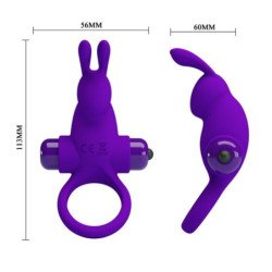 AMOR PRECIOSO - ANILLO VIBRADOR I RABBIT PARA PENE MORADO