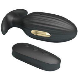 PRETTY LOVE - VIBRADOR ANAL RECARGABLE KELLY PLUG NEGRO