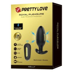 PRETTY LOVE - VIBRADOR ANAL RECARGABLE KELLY PLUG NEGRO
