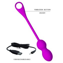 BOLAS VIBRATORIAS RECARGABLES ELVIRA DE AMOR PRECIOSO - MORADO