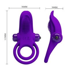 PRETTY LOVE - ANILLO VIBRATORIO MORADO PARA EL PENE
