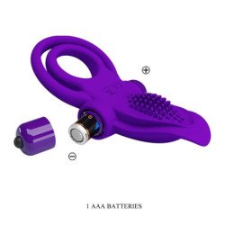 PRETTY LOVE - ANILLO VIBRATORIO MORADO PARA EL PENE