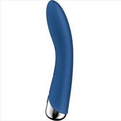 SATISFACTOR - VIBRADOR GIRATORIO AZUL PARA EL PUNTO G