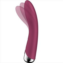 SATISFACTOR - VIBRADOR ROTATORIO DE PUNTO G CON GIRO 1, ROJO