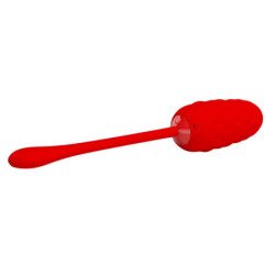 PRETTY LOVE - HUEVO VIBRATORIO CON TEXTURA MARINA ROJA RECARGABLE