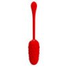 PRETTY LOVE - HUEVO VIBRATORIO CON TEXTURA MARINA ROJA RECARGABLE