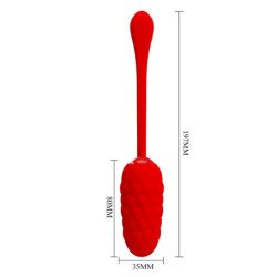 PRETTY LOVE - HUEVO VIBRATORIO CON TEXTURA MARINA ROJA RECARGABLE