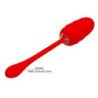 PRETTY LOVE - HUEVO VIBRATORIO CON TEXTURA MARINA ROJA RECARGABLE