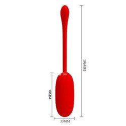 PRETTY LOVE - HUEVO VIBRADOR RECARGABLE E IMPERMEABLE JULIUS ROJO