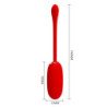 PRETTY LOVE - HUEVO VIBRADOR RECARGABLE E IMPERMEABLE JULIUS ROJO