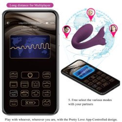 AMOR PRECIOSO - APLICACIÓN DE VIBRADOR JAYLEEN CON CONTROL REMOTO MORADO