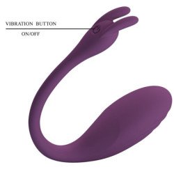 PRETTY LOVE - VIBRADOR CATALINA CON CONTROL REMOTO Y APLICACIÓN MORADO