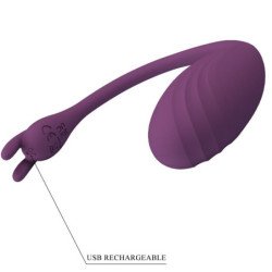 PRETTY LOVE - VIBRADOR CATALINA CON CONTROL REMOTO Y APLICACIÓN MORADO